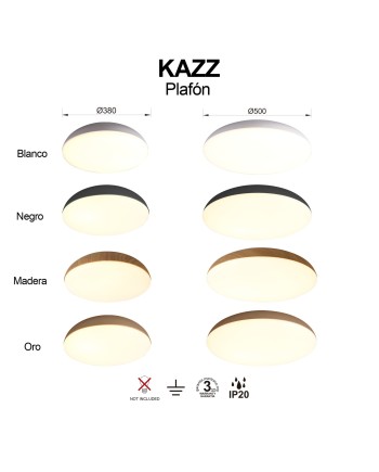 KAZZ * PLAFÓN PEQUEÑO MADERA - E27